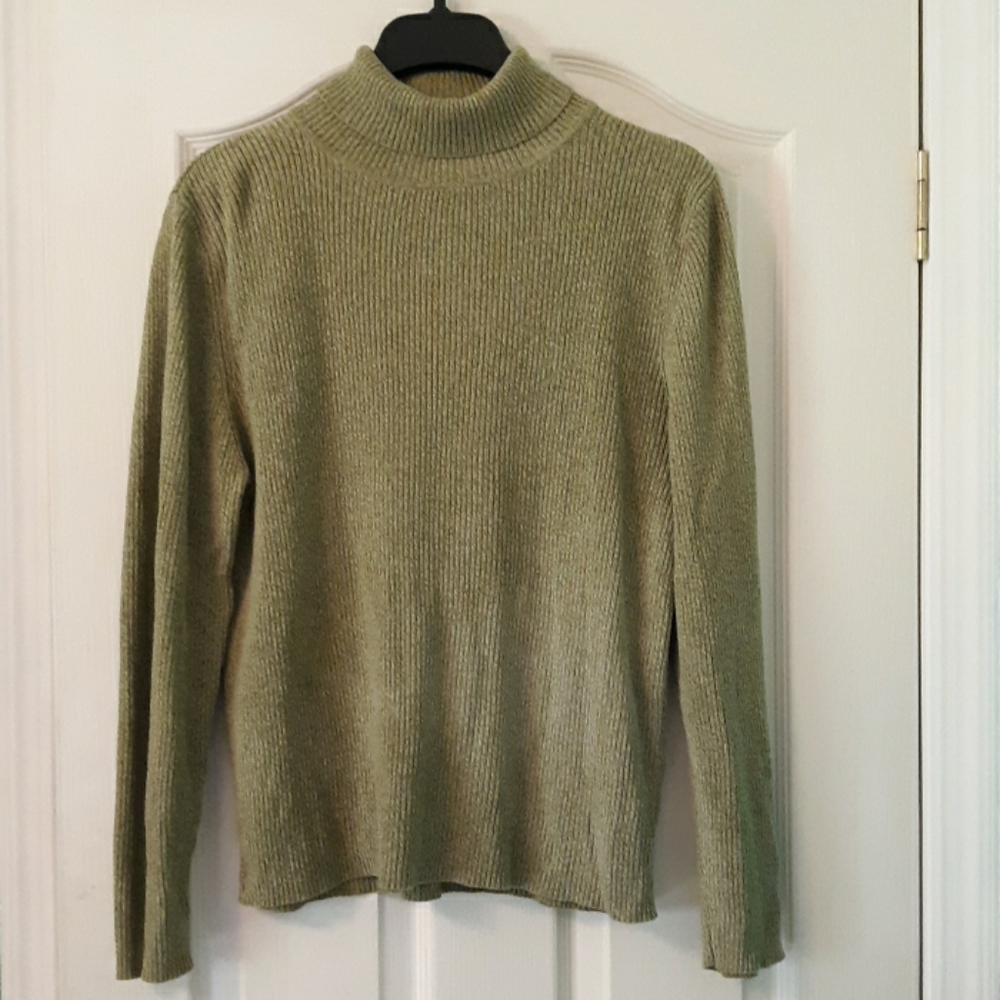Cotton Sage green turtle neck sweater (xL)